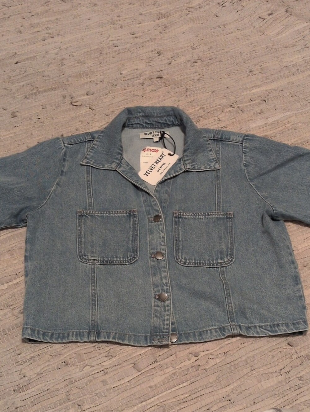 Velvet Heart Light Blue Denim Button-Down Shirt